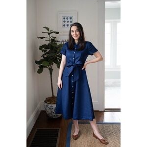 Hill House Linen Dress xxs